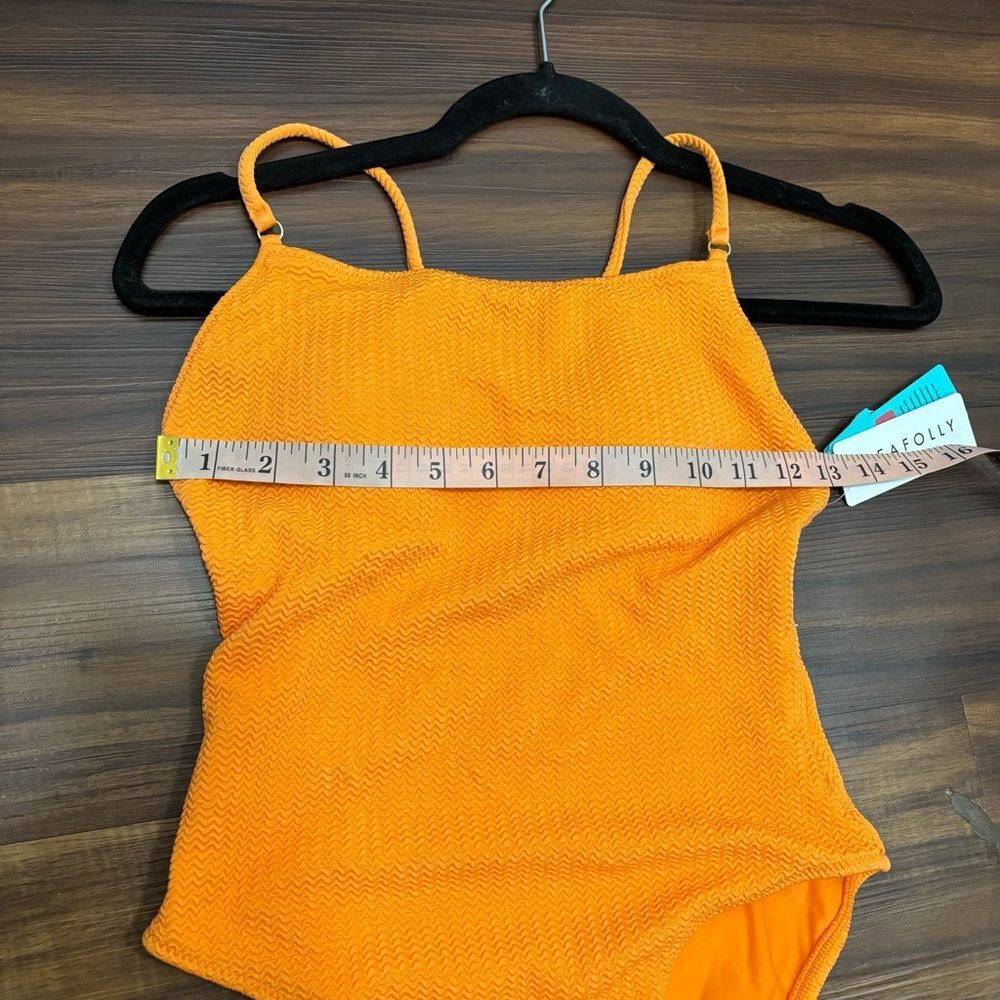NWT Seafolly Sz 6 Orange Sea Dive Scoop Neck One Piece Swimsuit - Picture 5 of 6